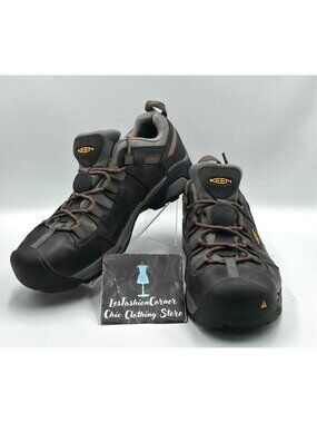 Keen Footwear Men's Gray Leather Detroit XT Steel Toe Work Shoes Size 15EEM 2968